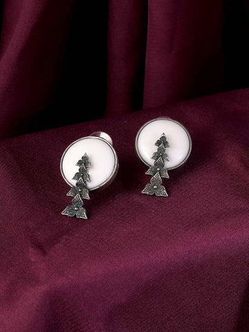 floral-shape-oxidized-stud-earrings-white-stone-viraasi