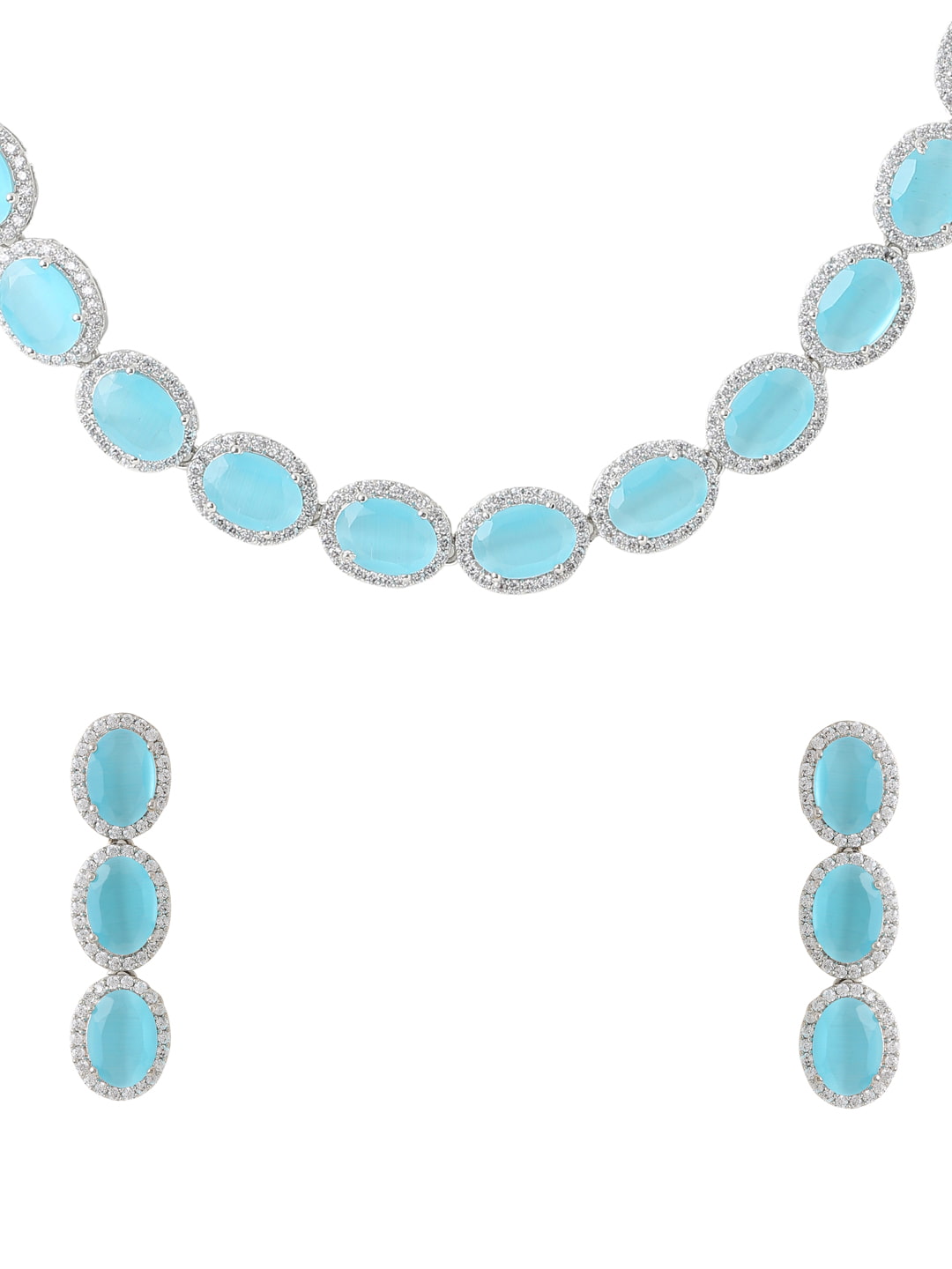 silver-gold-plated-american-diamond-necklace-set-turquoise-color-viraasi