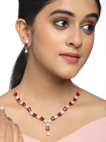 american-diamond-necklace-set-with-drop-diamond-viraasi