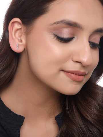 silver-plated-snake-design-minimal-earring-viraasi