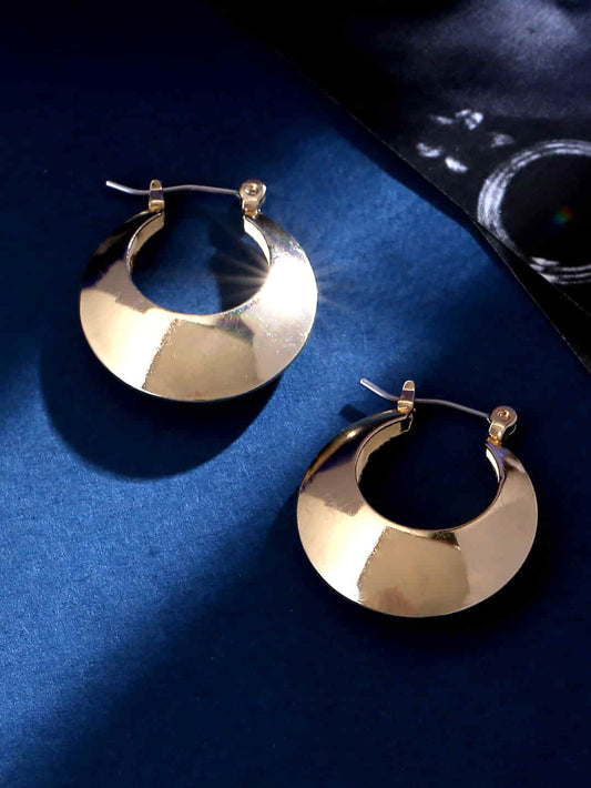 Gold Plated Hoop Stud Earrings