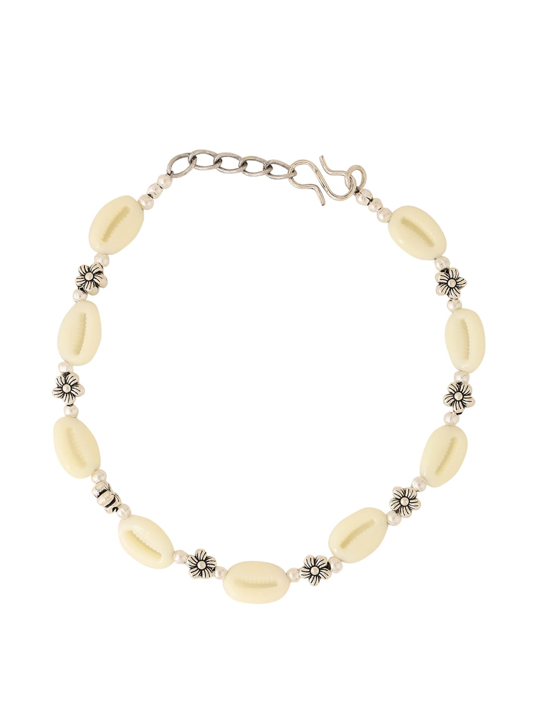 anklet-with-shell-and-silver-plated-flower-viraasi