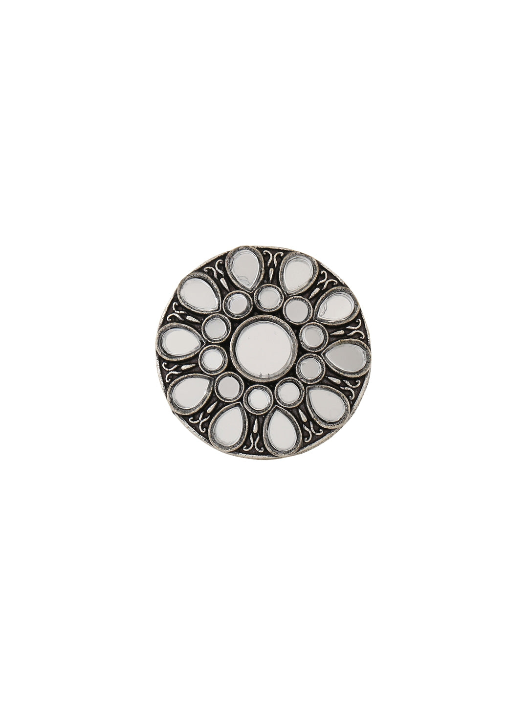 antique-oxidised-floral-shape-mirror-ring-viraasi
