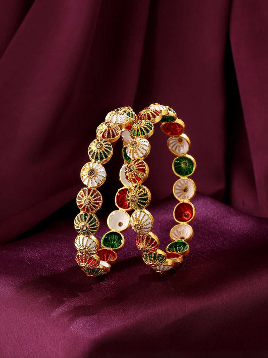 gold-plated-enameled-bangles-viraasi