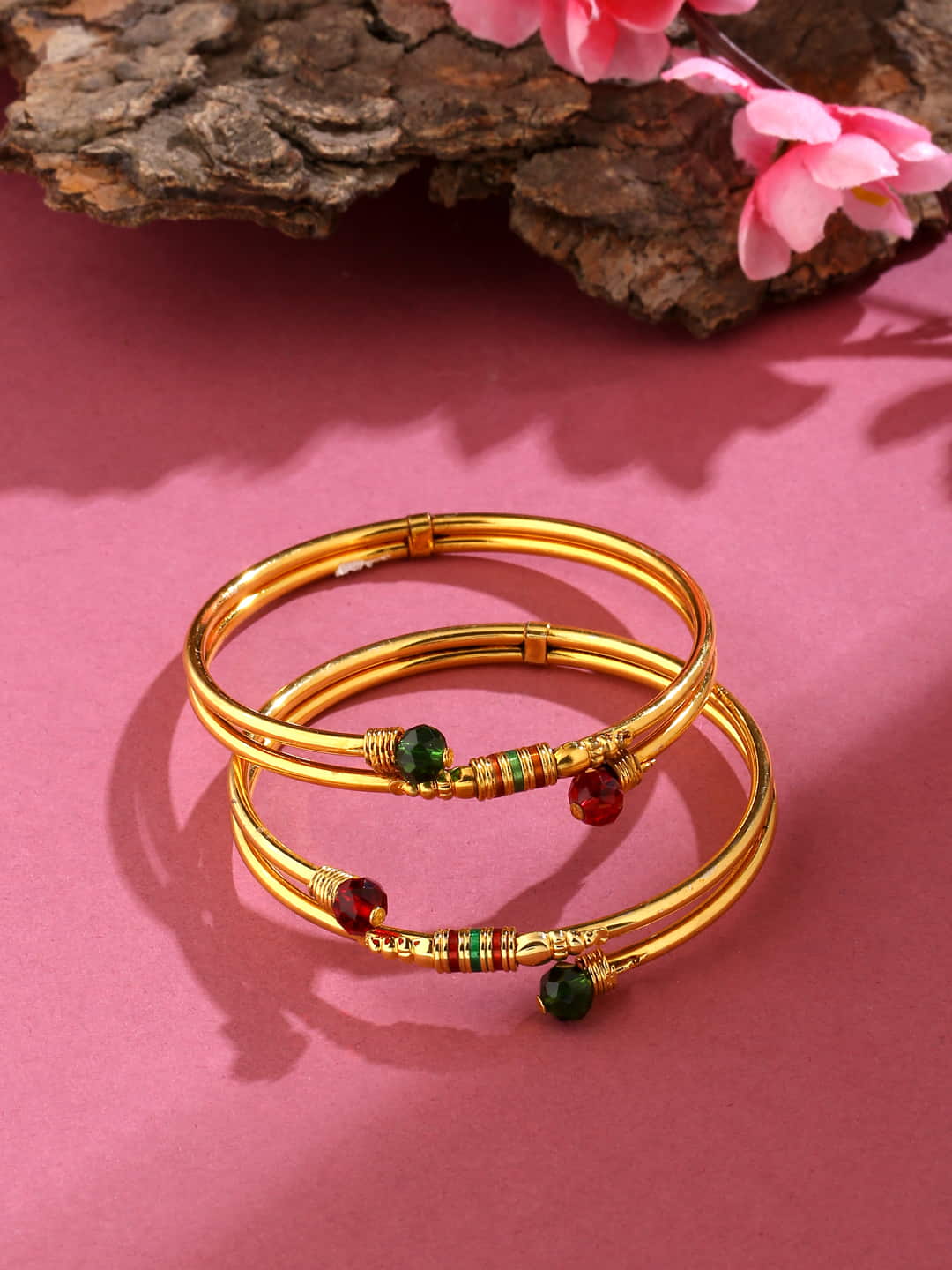 antique-design-red-and-green-stone-kada-bangles-viraasi