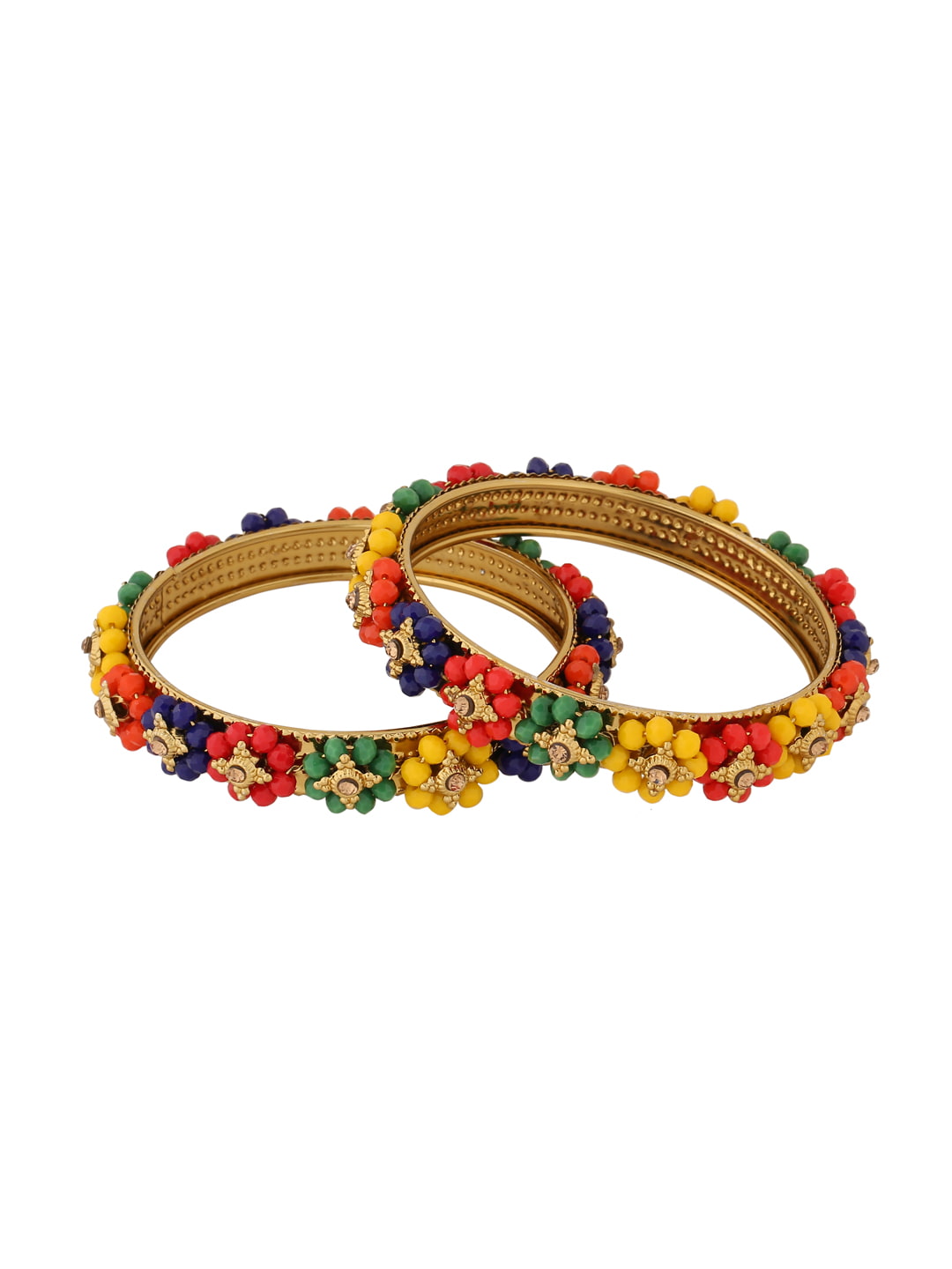 colorful-floral-shape-gold-plated-bangles-set-of-2