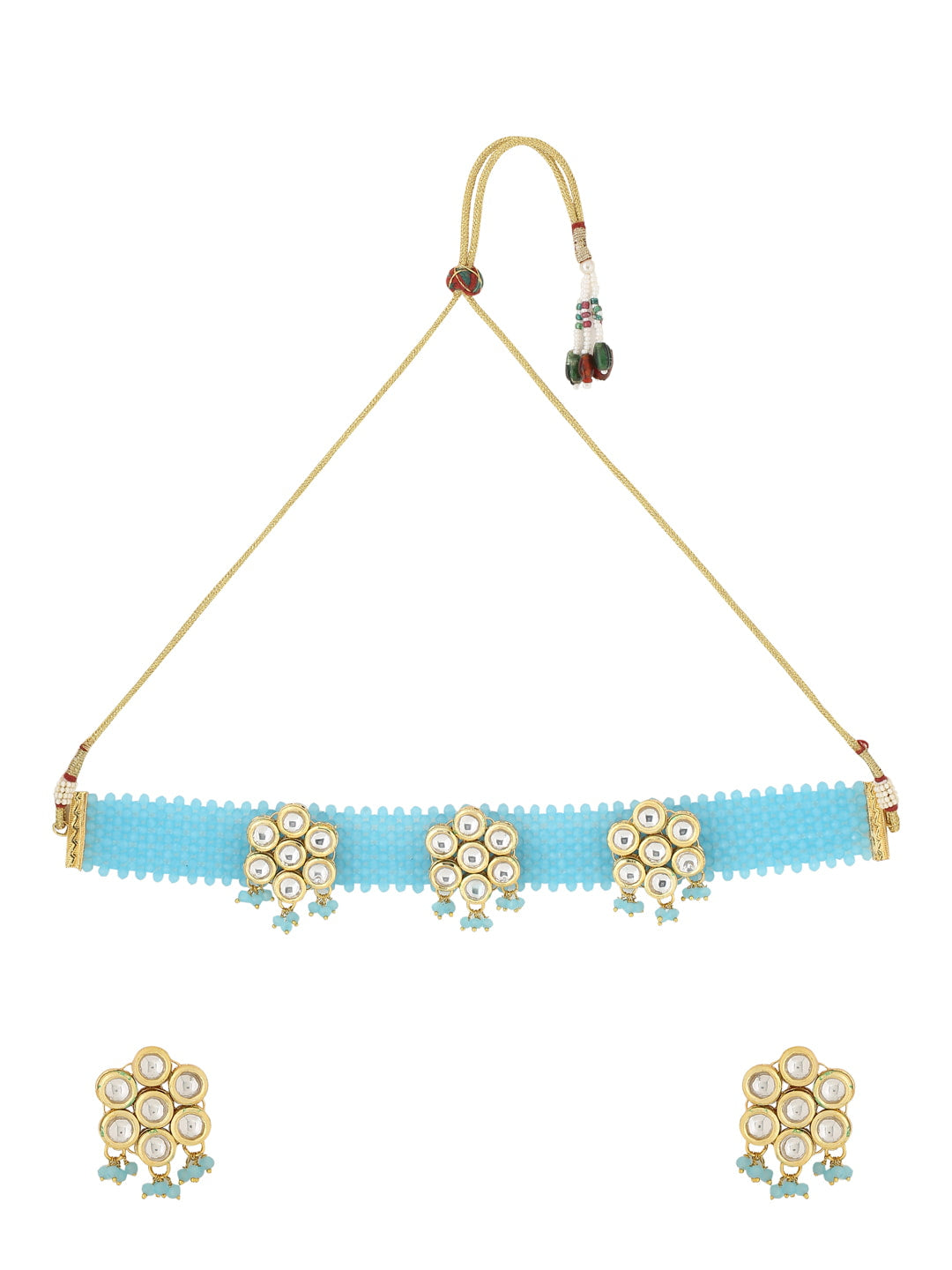 turquoise-color-kundan-studded-jewellery-set-viraasi
