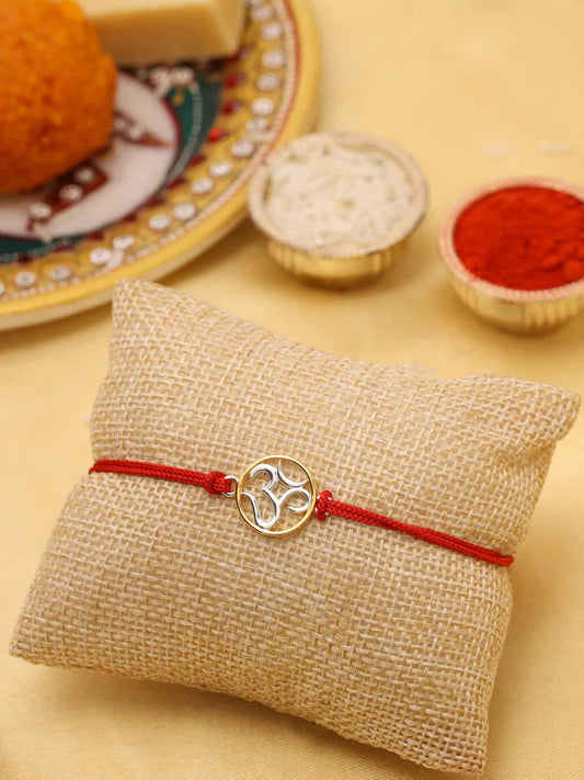 925 Sterling Silver Om Rakhi for Brother-Viraasi