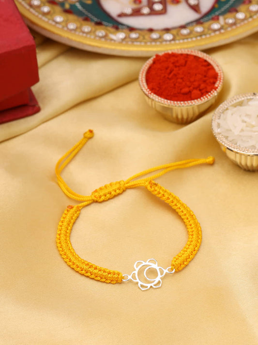 925 Sterling Silver Rakhi Bracelet for Brother-Viraasi