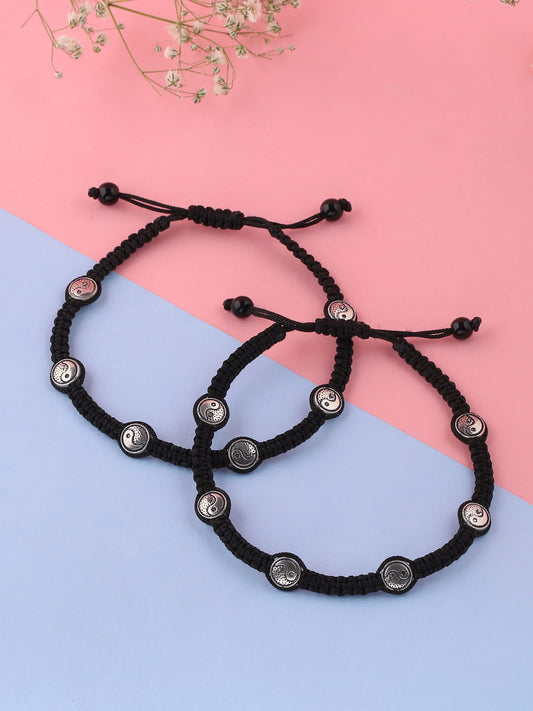 Silver Plated Adjustable Thread Anklet