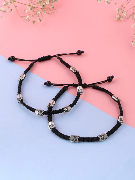 Silver Plated Owl Shape Adjustable Anklet