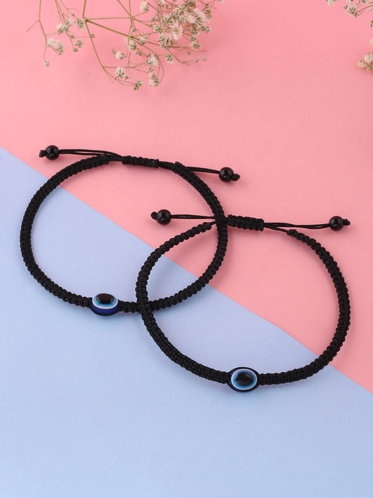 Evil Eye Adjustable Thread Anklet