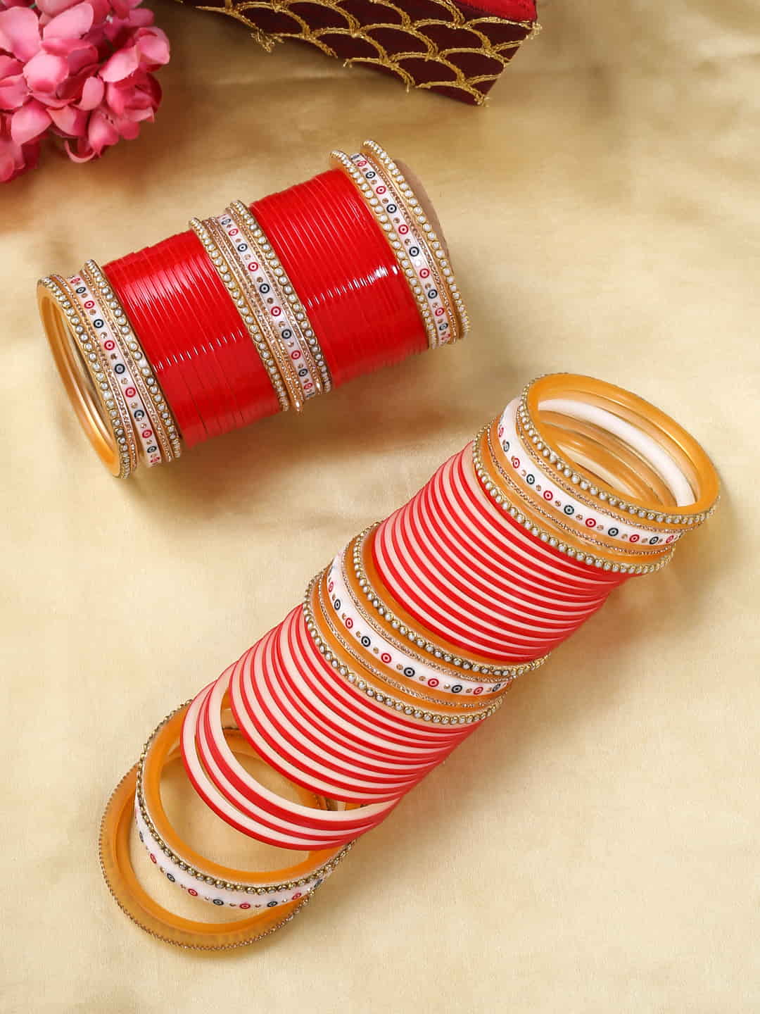 red-&-gold-plated-ad-bridal-chura-set-viraasi