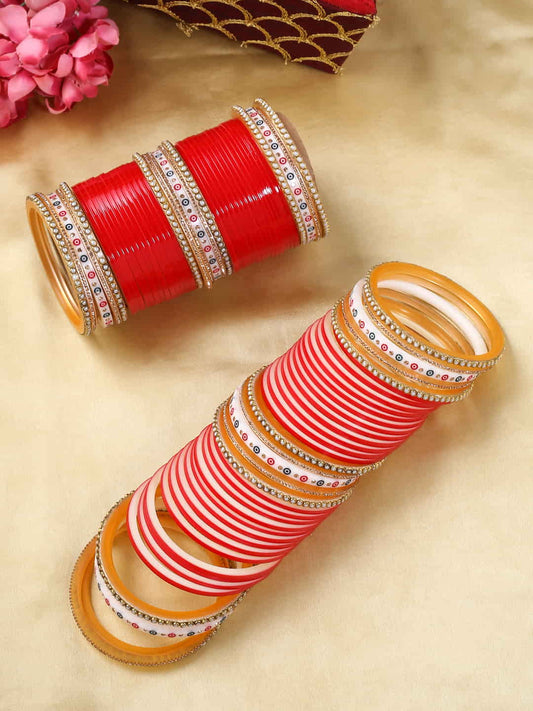red-&-gold-plated-ad-bridal-chura-set-viraasi