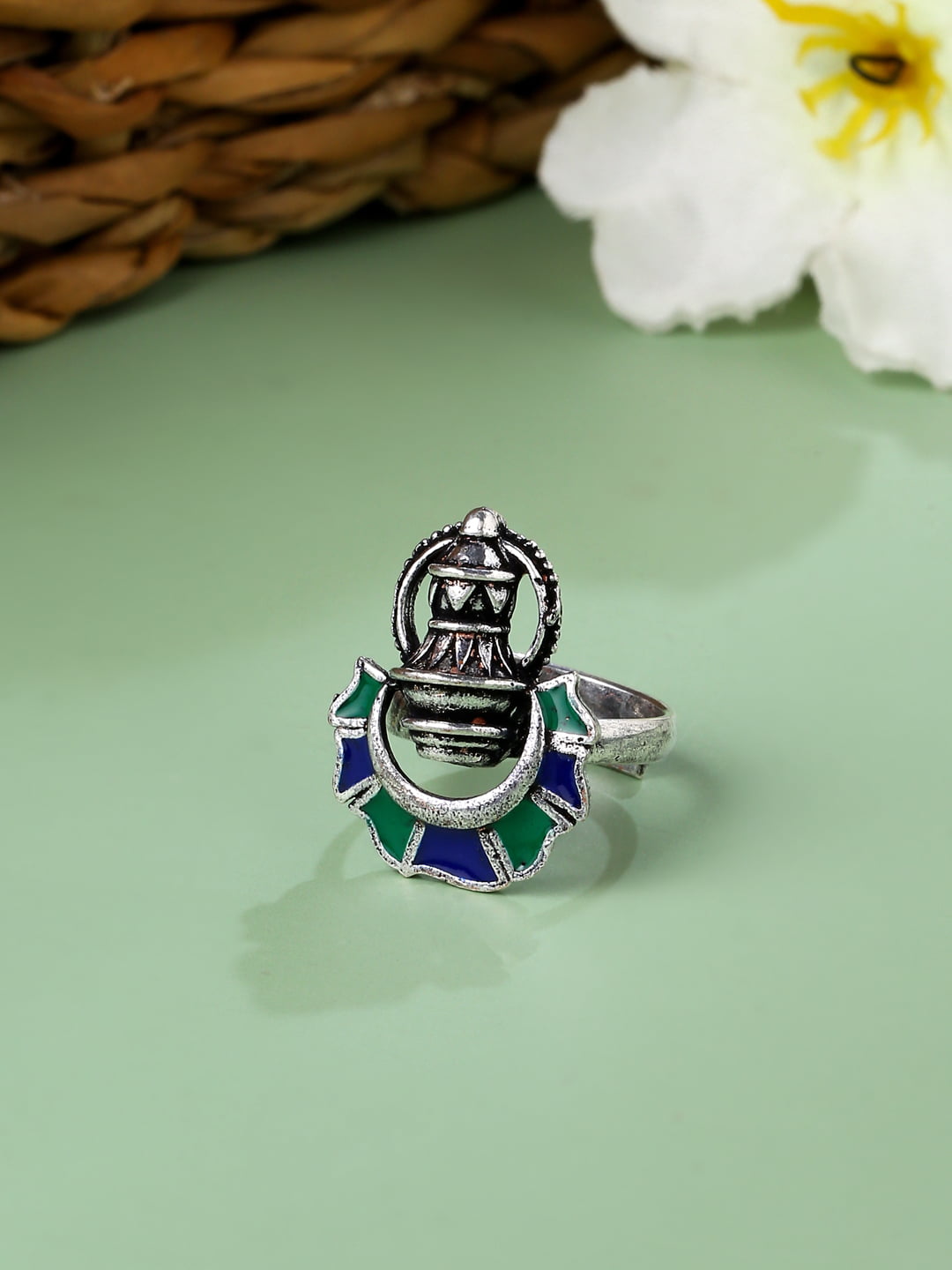 enameled-statement-ring-adjustable-viraasi