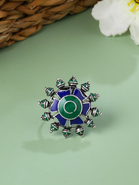 enameled-antique-oxidized-ring-adjustable-viraasi
