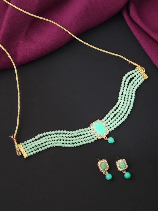 green-beads-studded-choker-necklace-set-viraasi