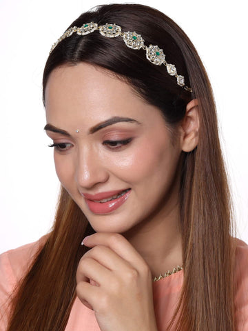 floral-shape-sheeshphool-with-green-stone-viraasi